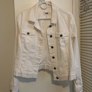 Paige white denim jacket
